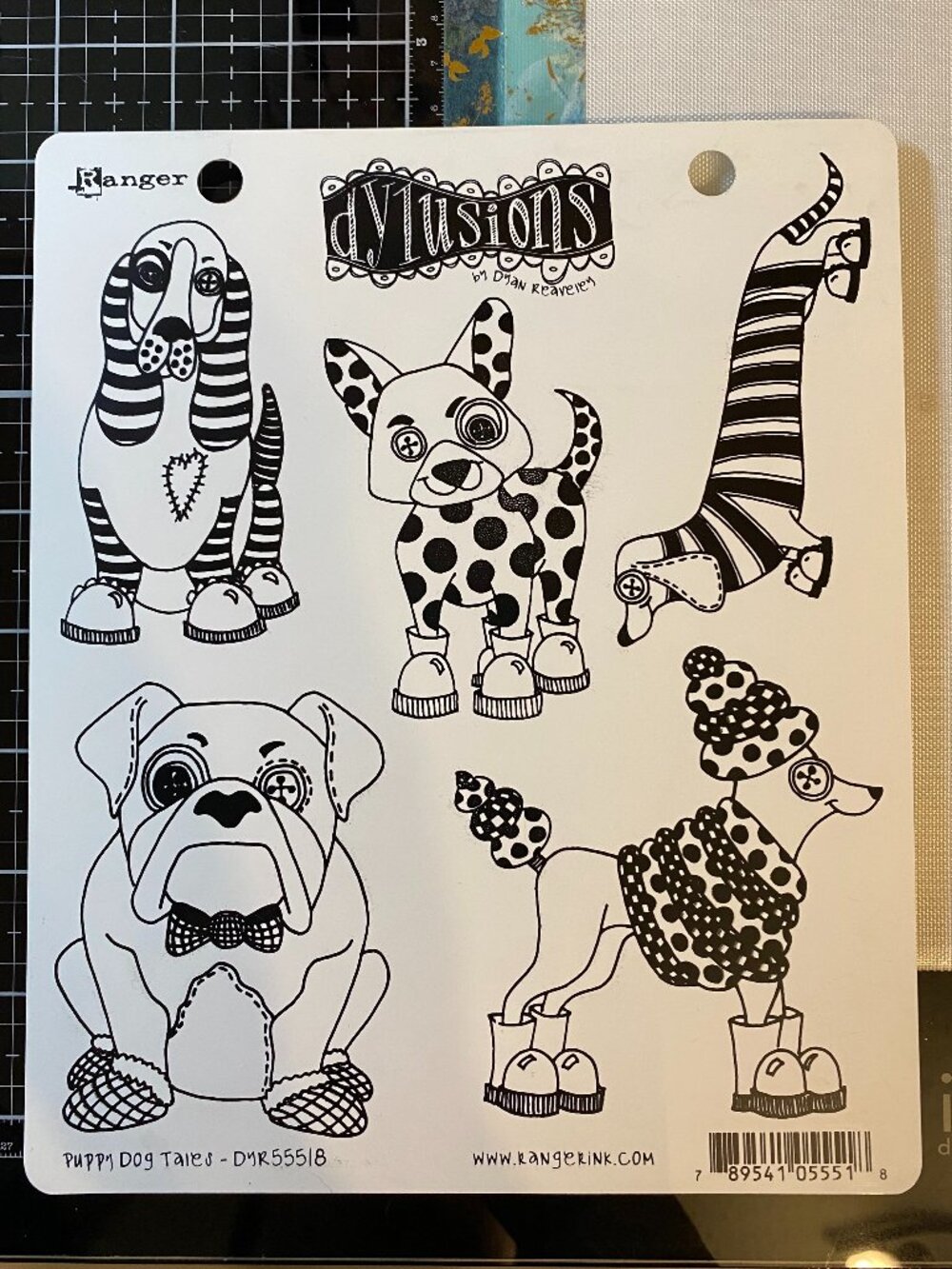 Dylusions Stamp Set: DYR55518-Puppy Dog Tales
